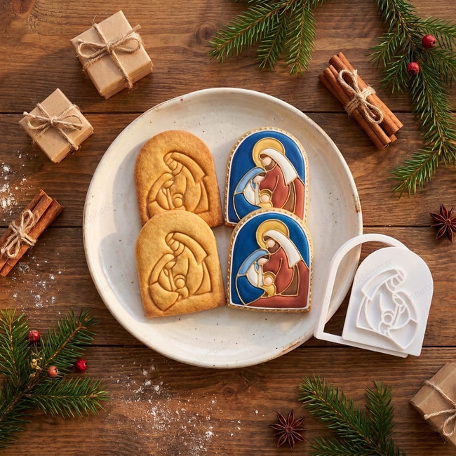 Formine natalizie con presepe e natività
