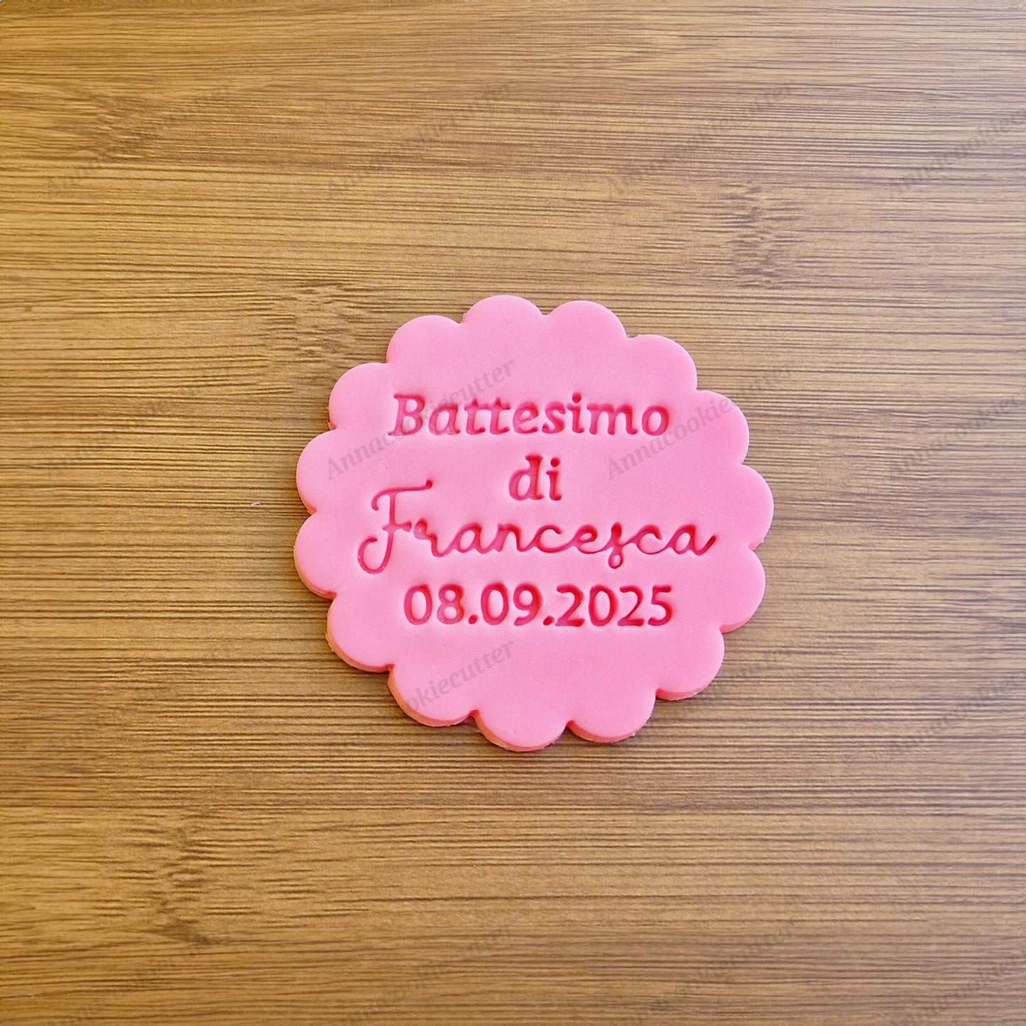 Battesimo Nome Personalizzato Formina Biscotti 7cm | Bomboniere Segnaposto Baby Shower Idea Regalo Unica
