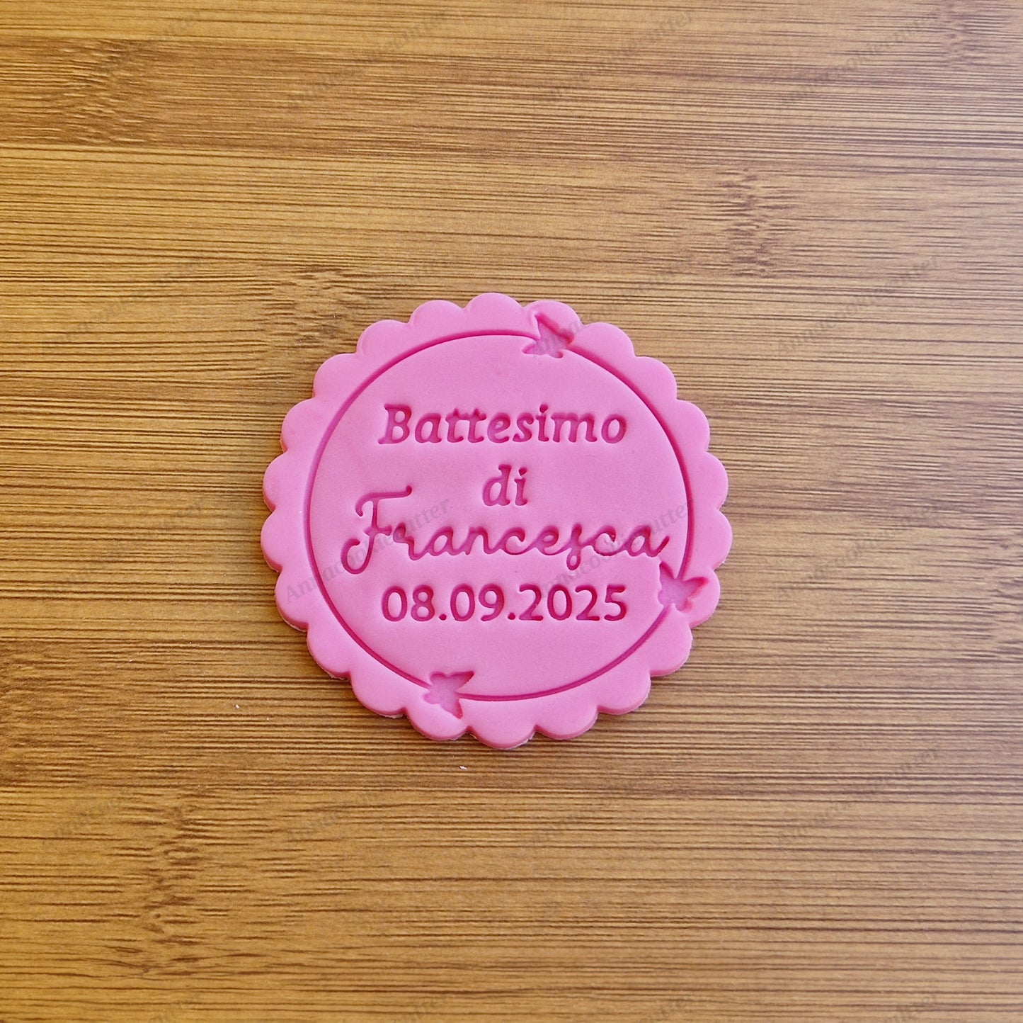 Battesimo Nome Personalizzato Formina Biscotti 7cm | Bomboniere Segnaposto Baby Shower Idea Regalo Unica