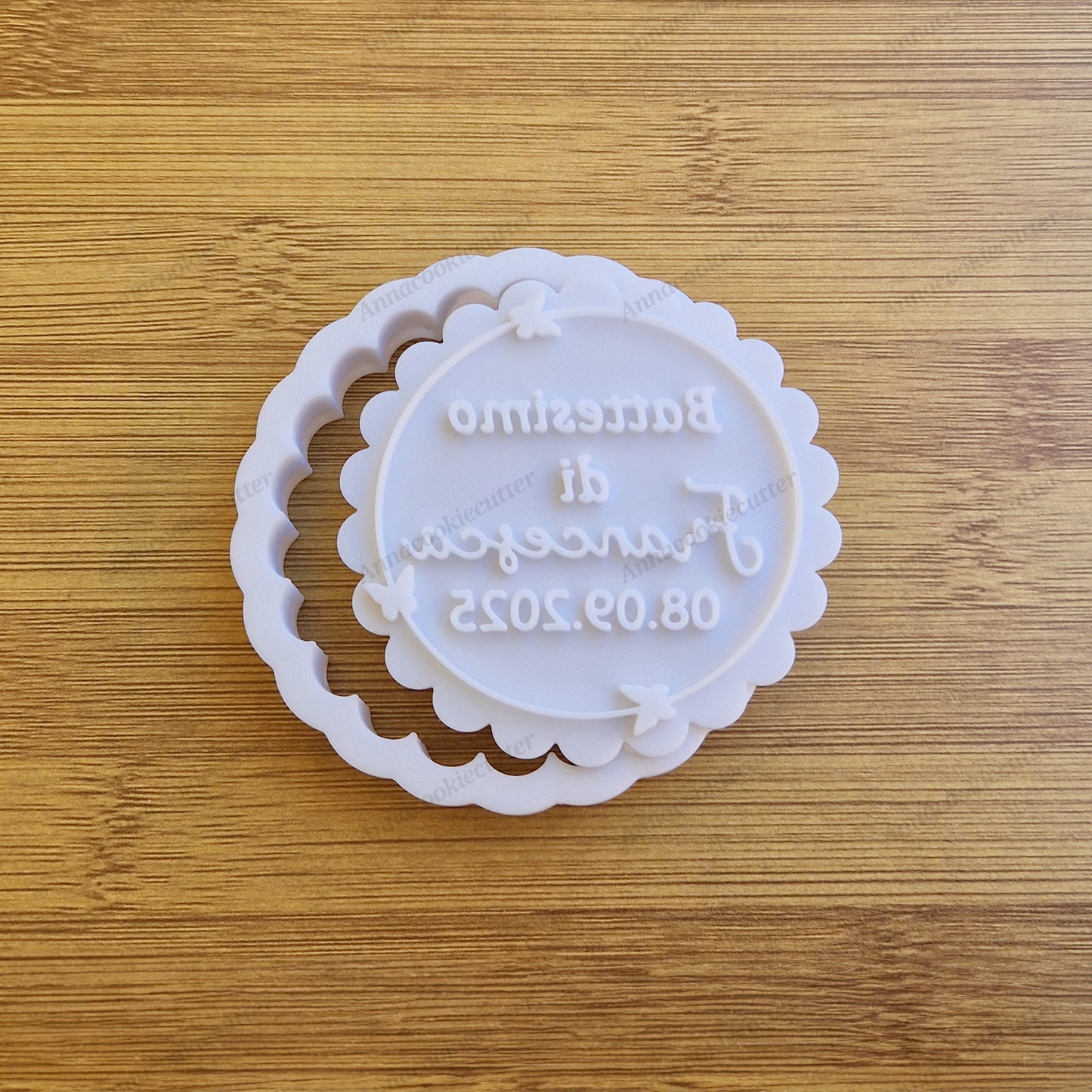 Battesimo Nome Personalizzato Formina Biscotti 7cm | Bomboniere Segnaposto Baby Shower Idea Regalo Unica