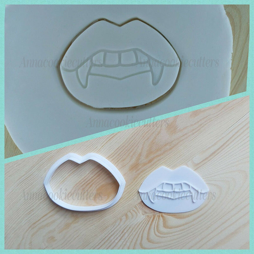 Bocca Vampiro Halloween Formina Per Dolci Formine Biscotti Cookie Cutter 7x5 cm