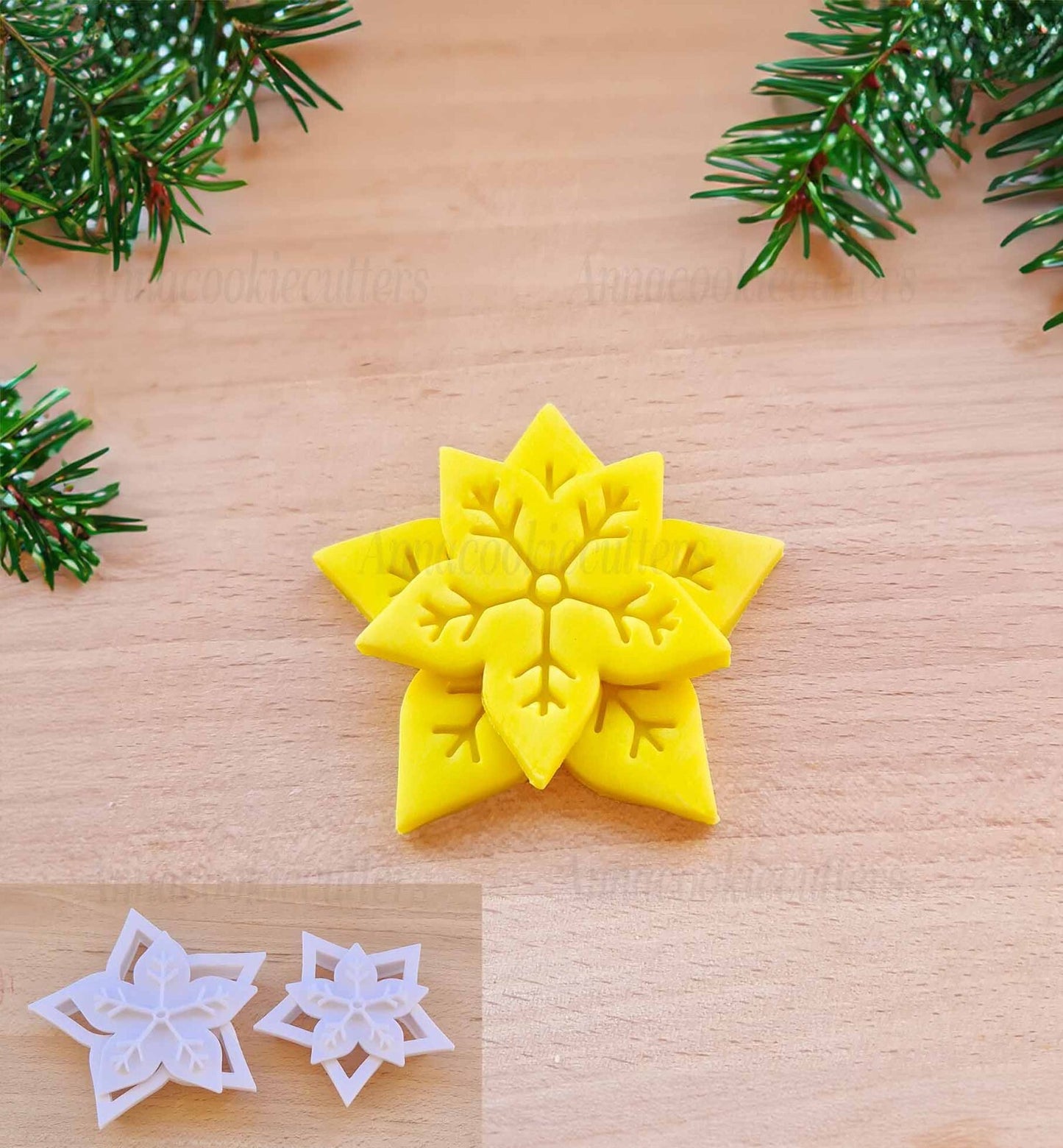 Stella di Natale Set Formine Per Biscotti Natalizi Tagliabiscotti Poinsettia