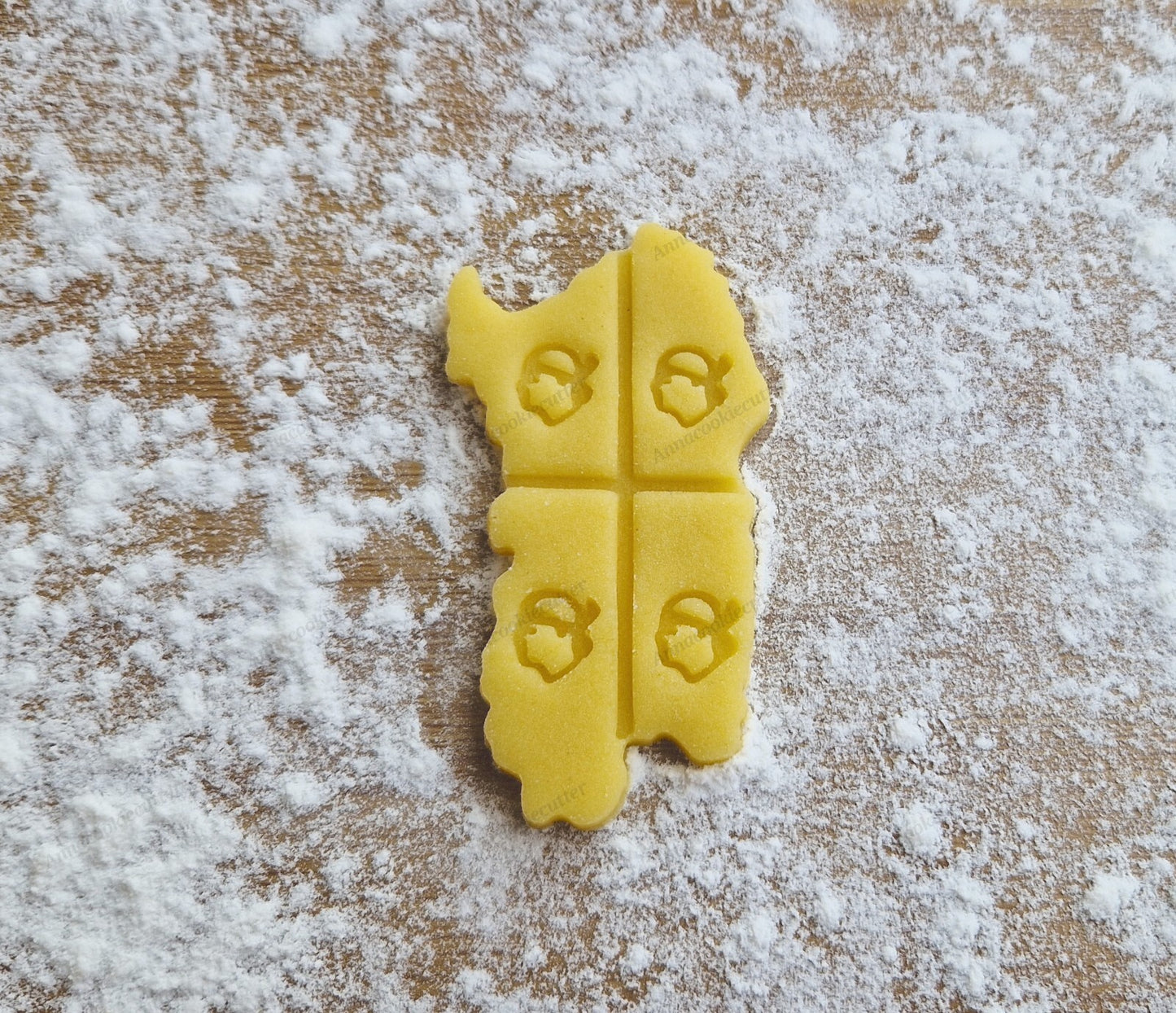 Formina Sardegna Taglia Biscotti Regione con Simbolo Quattro Mori Cookie Cutter