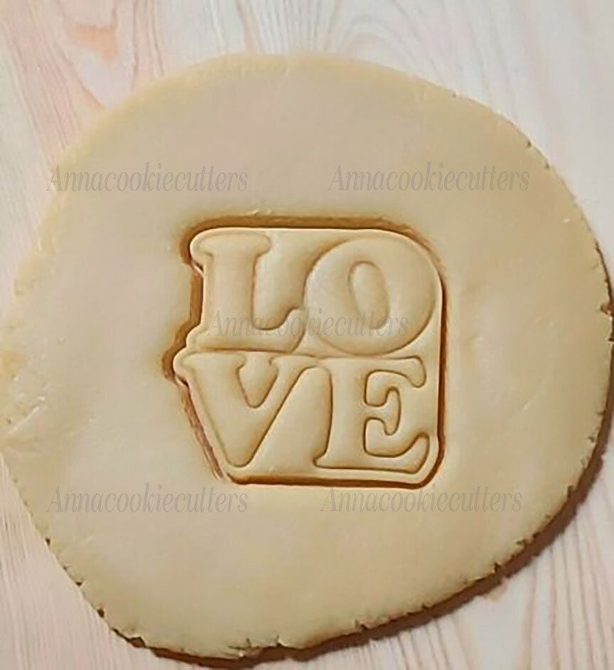Love Amore San Valentino Formina Biscotti Pasta Zucchero Cookie Cutter 9x9 cm