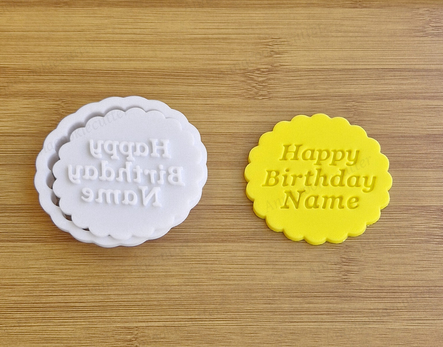 Formina Per Biscotti Personalizzata con Nome Happy Birthday Cookie Cutter