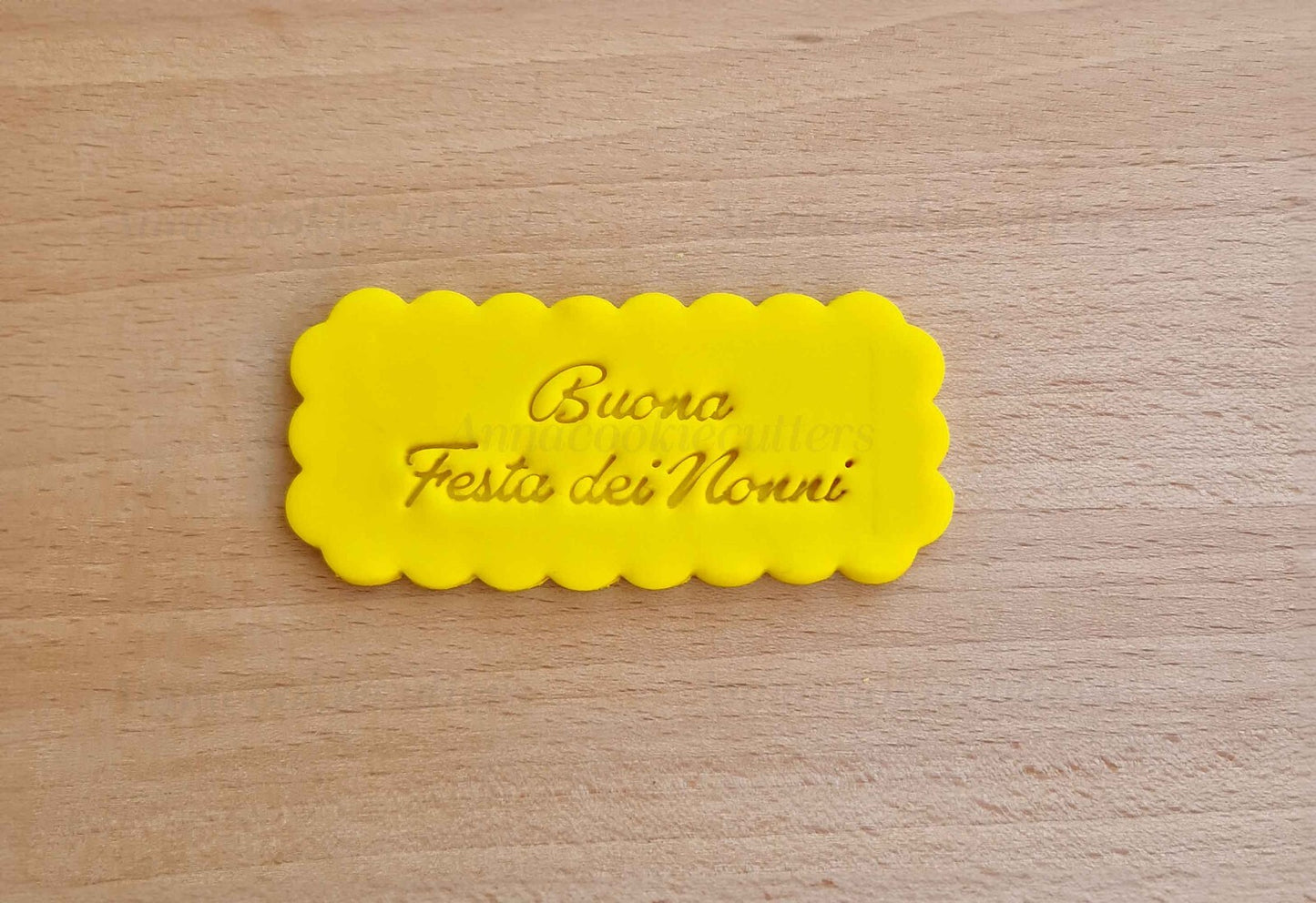 Timbro Tagliabiscotti Buona Festa Dei Nonni Formina per Biscotti 60x25 mm