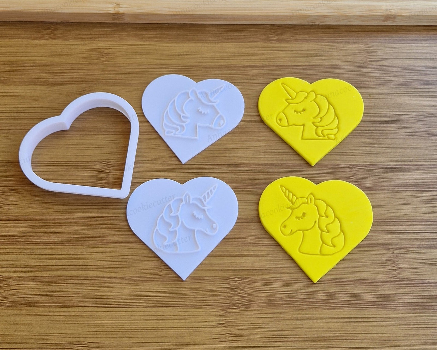 Set Formina per Biscotti a Forma di Unicorno Cutter Cuore per Dolci Feste Regali