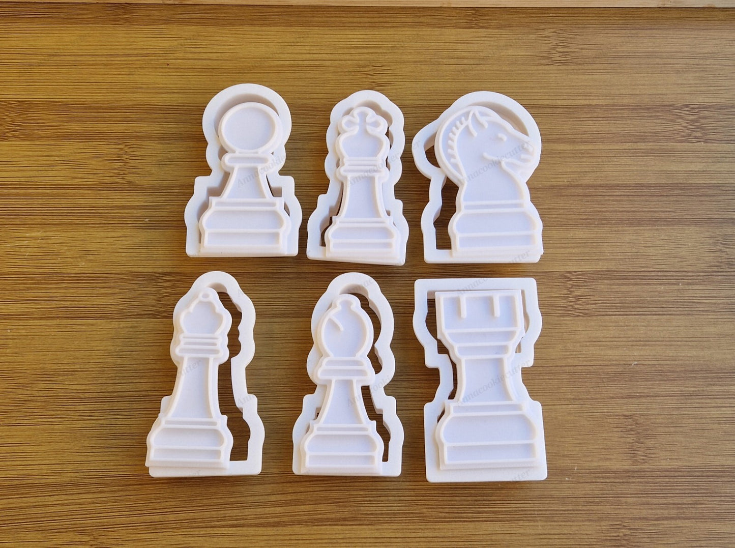 Set Formine Taglia Biscotti Scacchi Re, Regina, Torre, Alfiere, Cavallo e Pedone