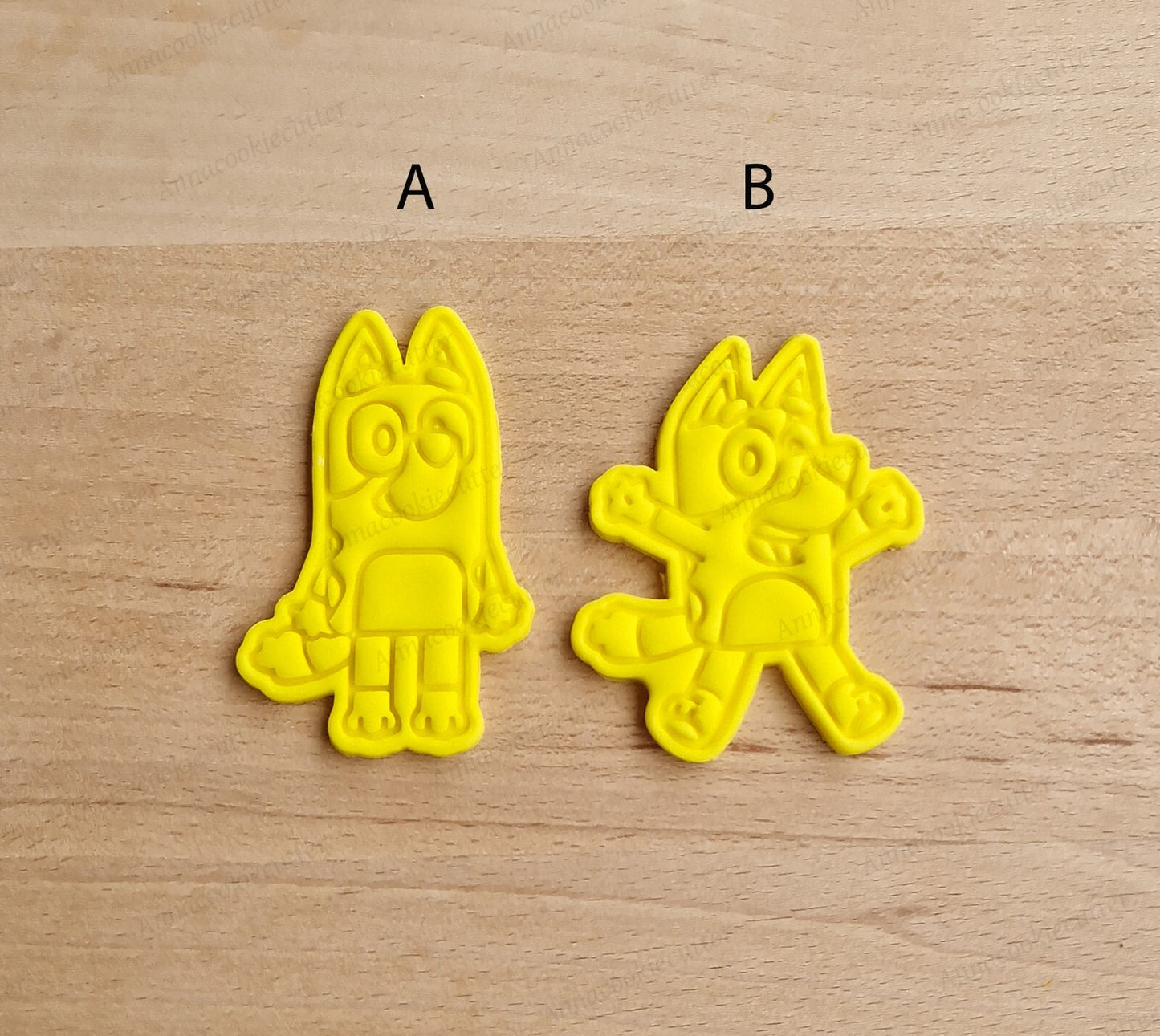 Bluey Formine Per Biscott Set 2 Pezzi Cookie Cutter Frolla Pasta di Zucchero