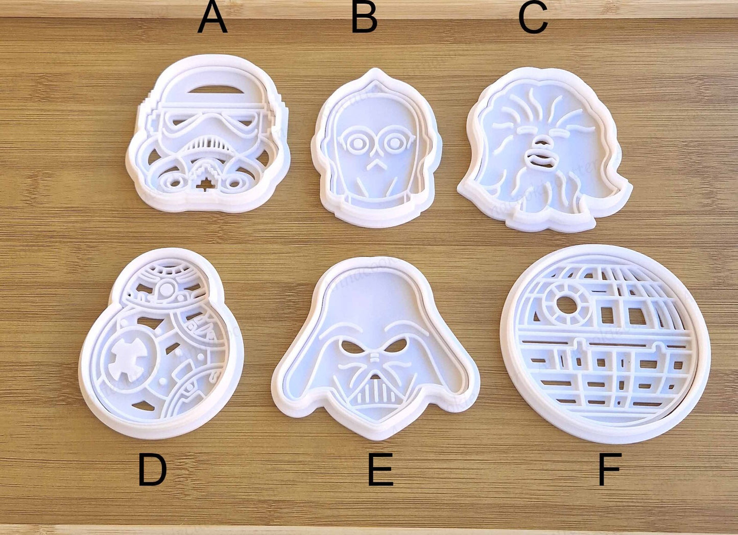 Star Wars Cookie 8 cm Formine per Biscotti Set 6 Pezzi Tagliabiscotti Compleanno