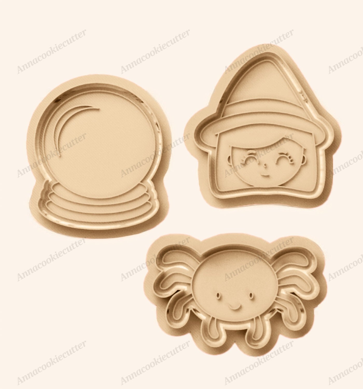 Set 3 Halloween Formina Biscotti Stampino Tagliabiscotti Cookie Cutter Spettrali