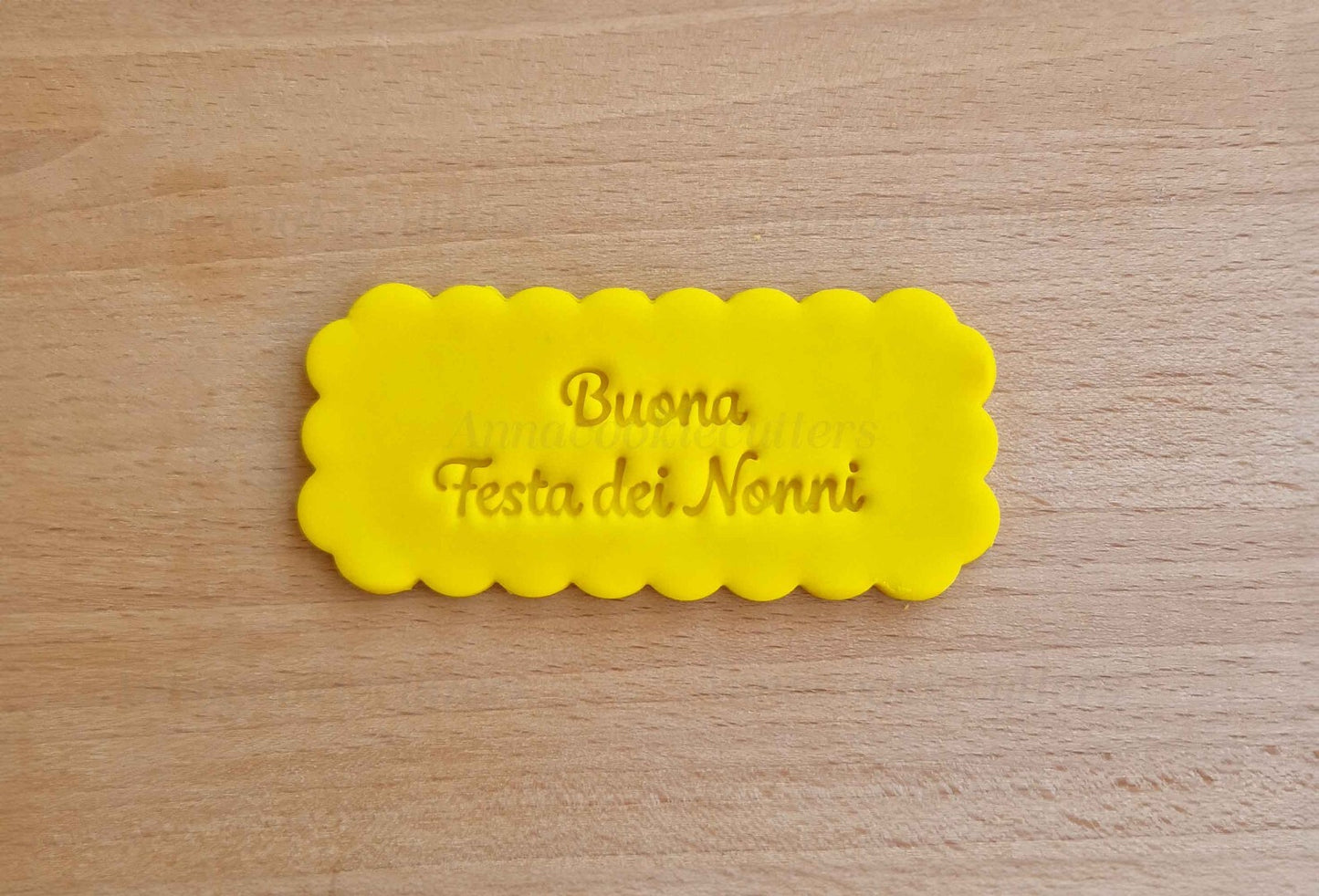 Timbro Tagliabiscotti Buona Festa Dei Nonni Formina per Biscotti 60x25 mm