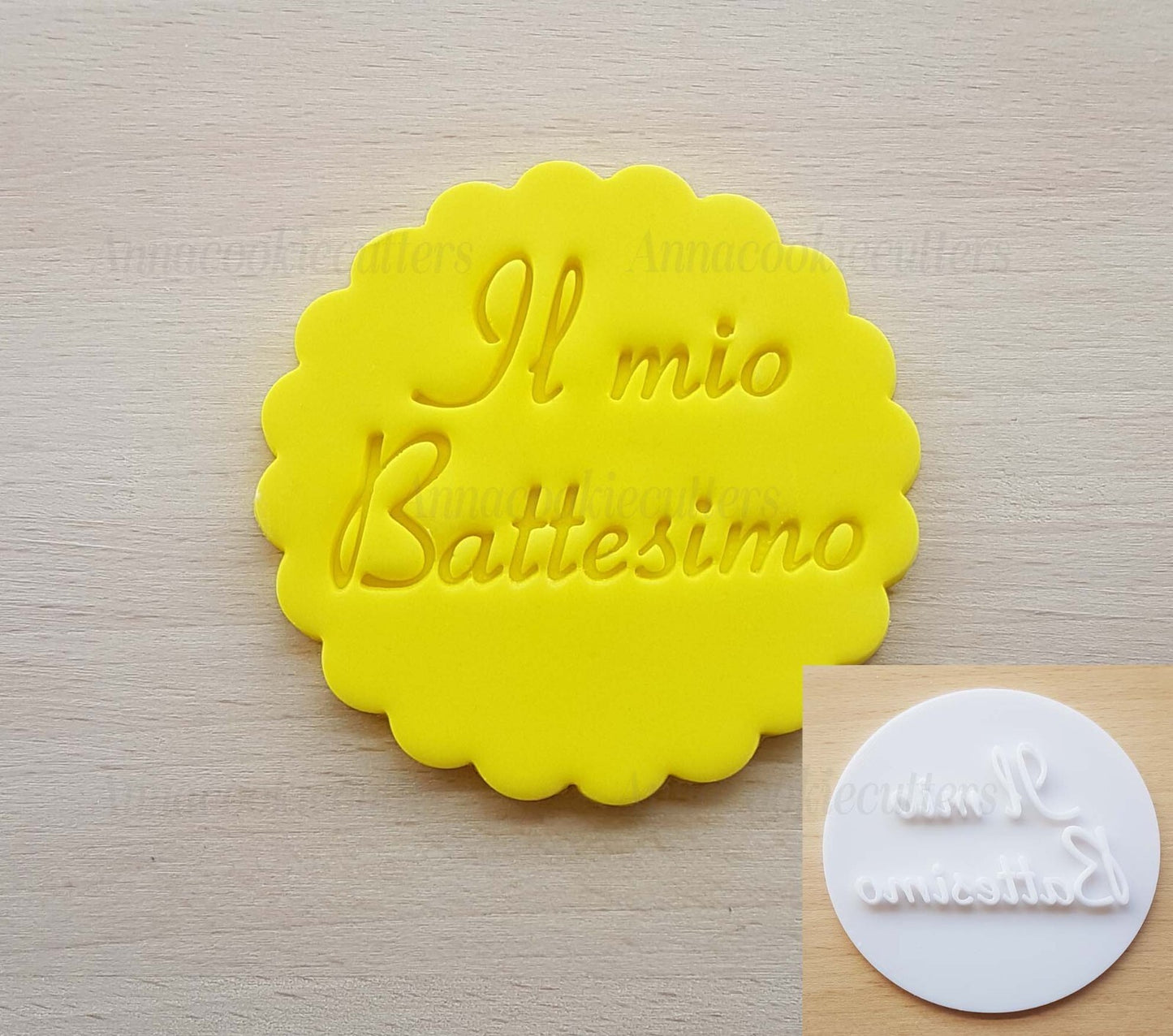 Timbro Il Mio Battesimo Formina Biscotti Impronta Cake Design Cookie Cutter 7 cm