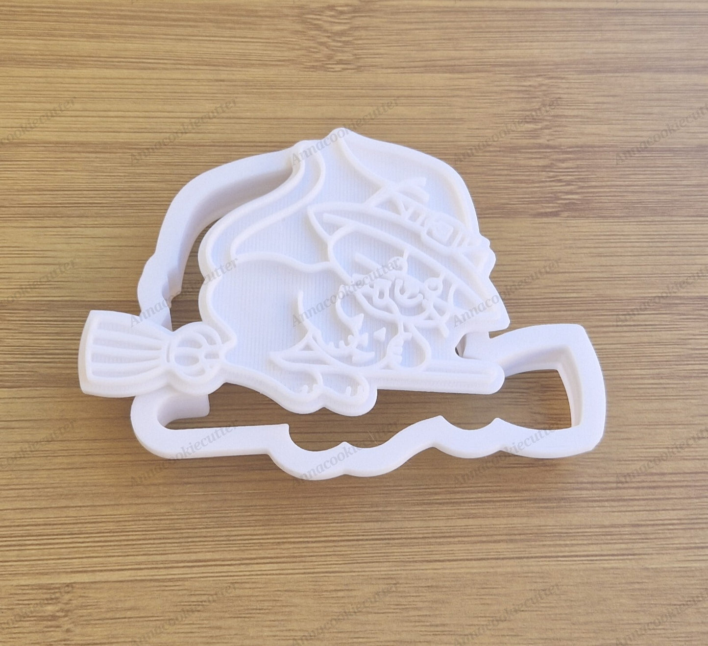 Formina Taglia Biscotti Gatto su Scopa con Zucca Halloween Cookie Cutter