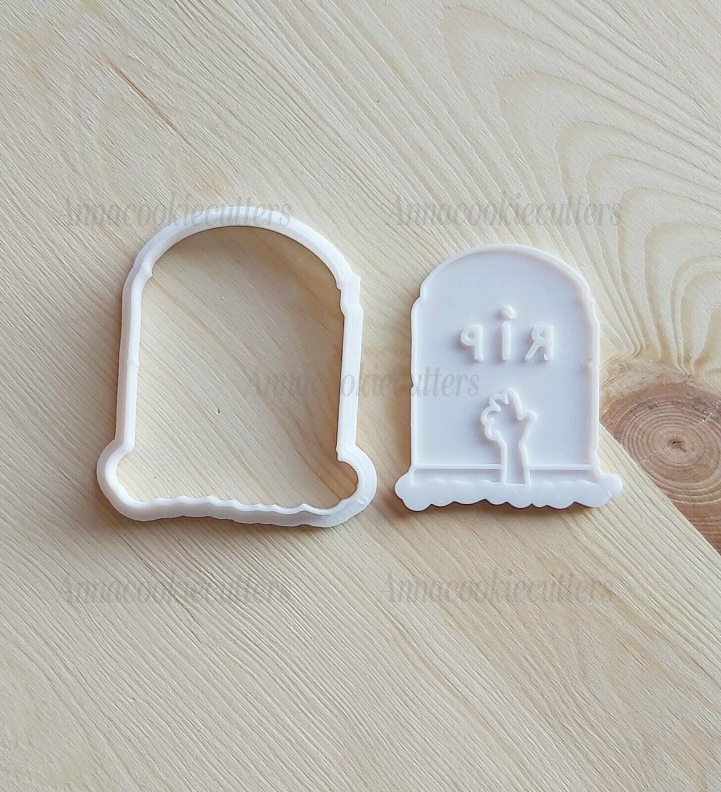 Set Mano Zombie Stampo Lapide Bara Formina Per Biscotti Tagliabiscotti