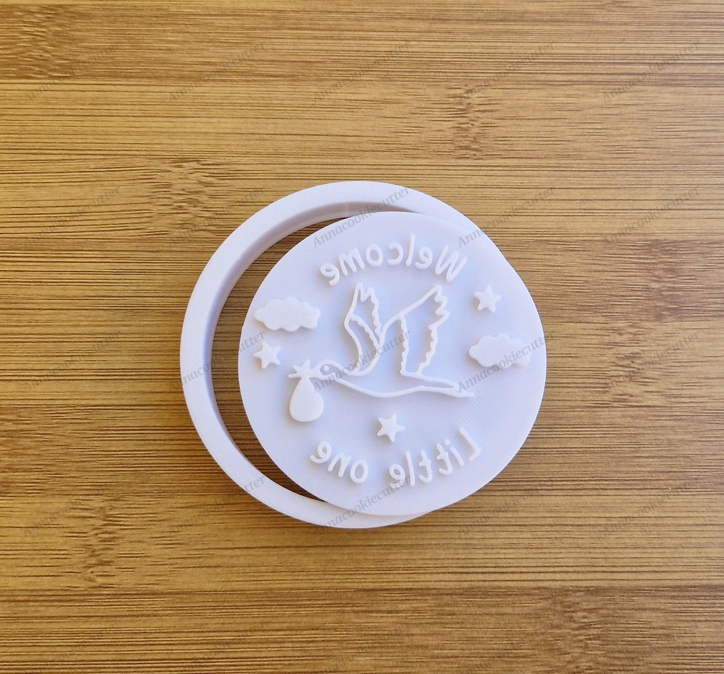 Cicogna Welcome Little One Tagliabiscotti Cookie Cutter Baby Shower Nascita