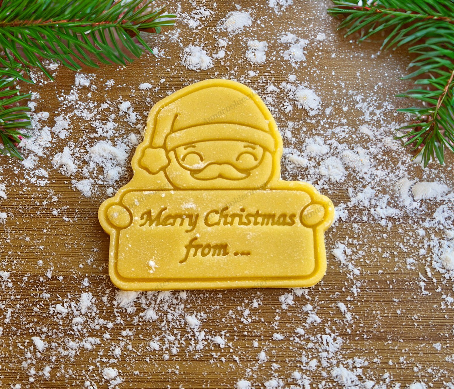 Formina Tagliabiscotti Merry Christmas Cookie Cutter Personalizzabile Con Nome