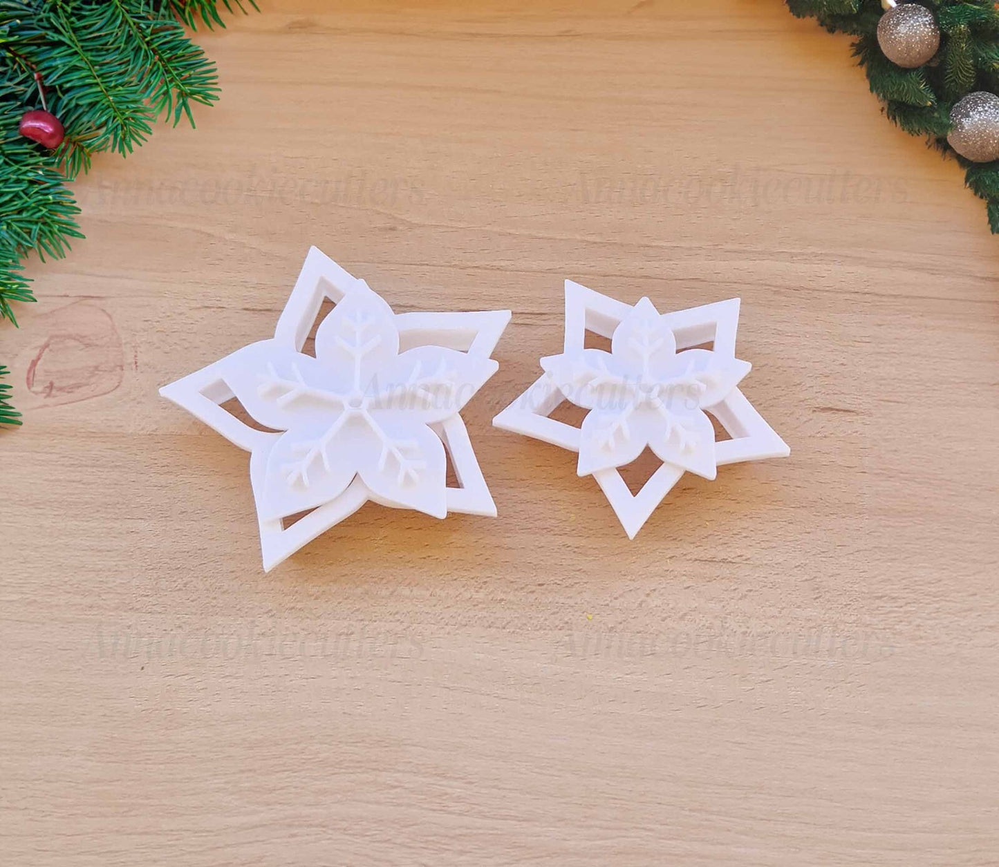 Stella di Natale Set Formine Per Biscotti Natalizi Tagliabiscotti Poinsettia