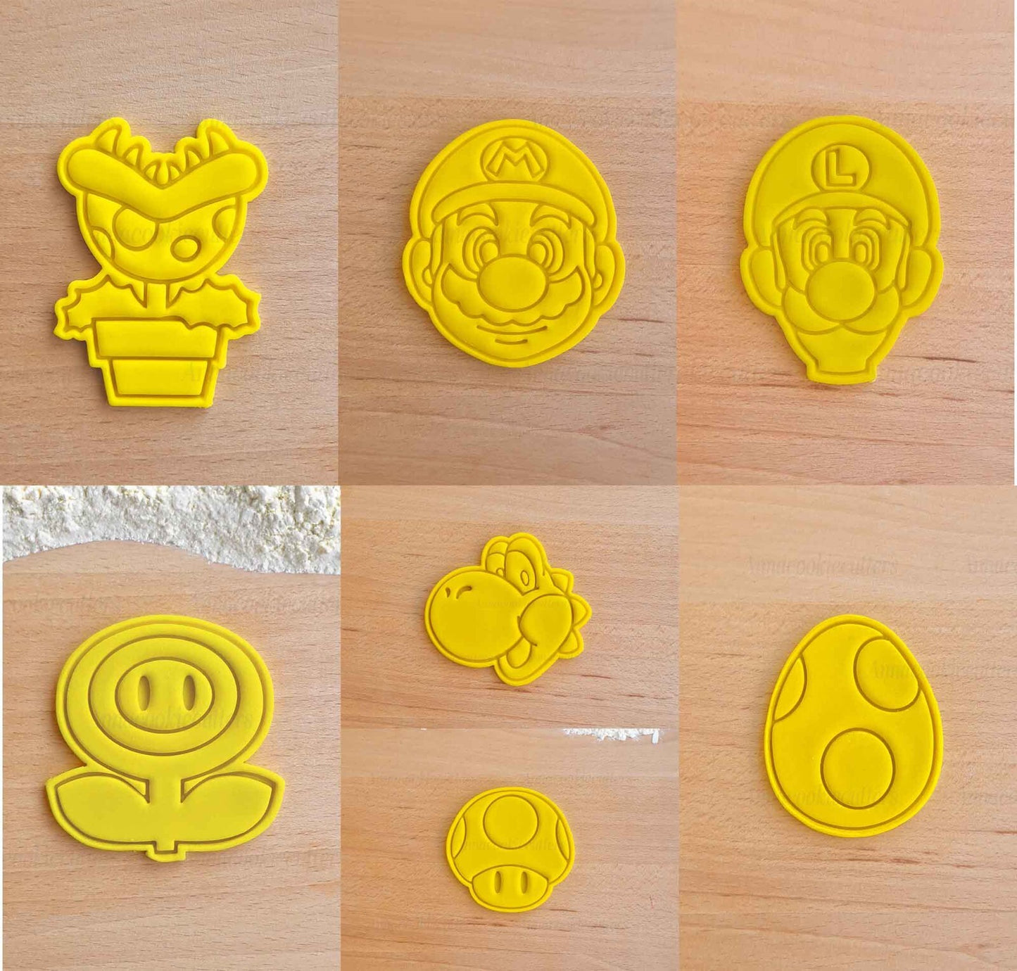 Super Mario Bros Tagliabiscotti Set 7 Pezzi Formine Per Biscotti Tema Compleanno