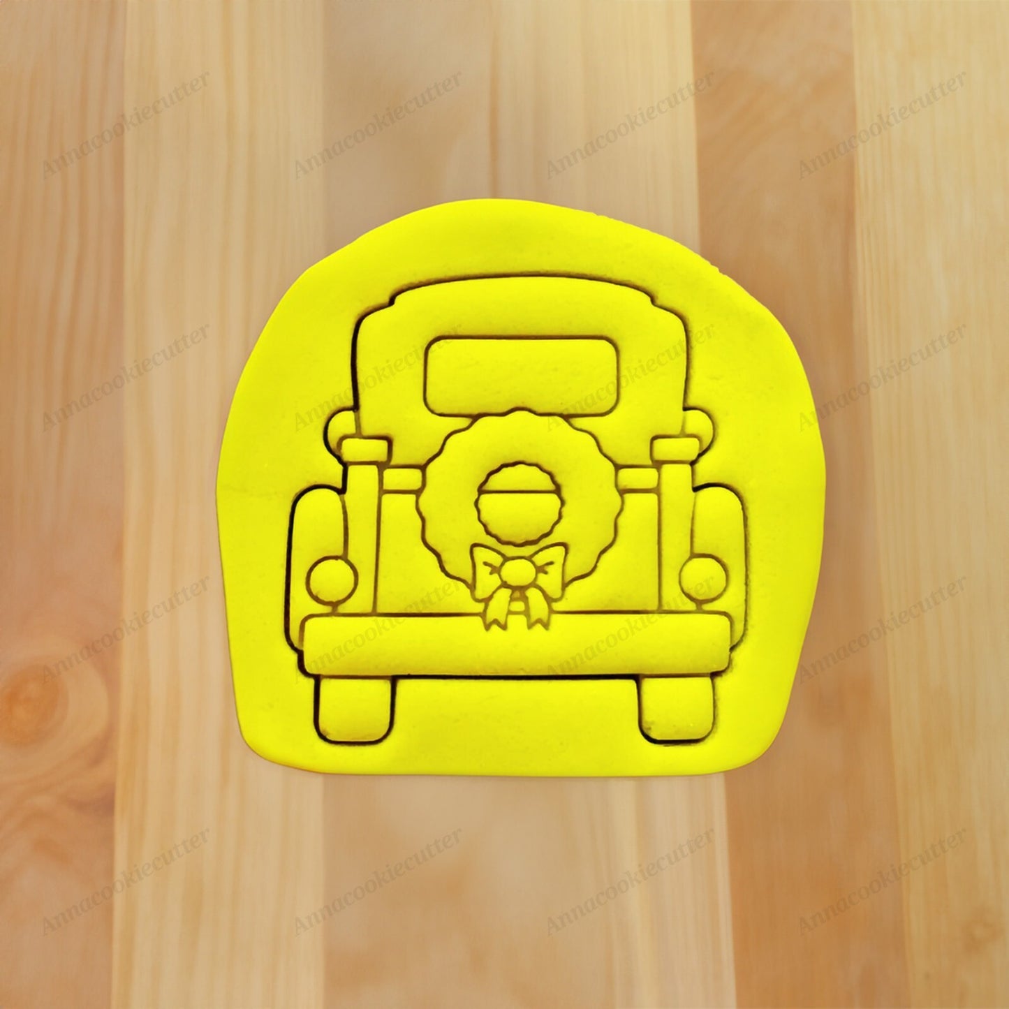 Formina per Biscotti a Forma di Camioncino Natalizio Con Ghirlanda Cookie Cutter