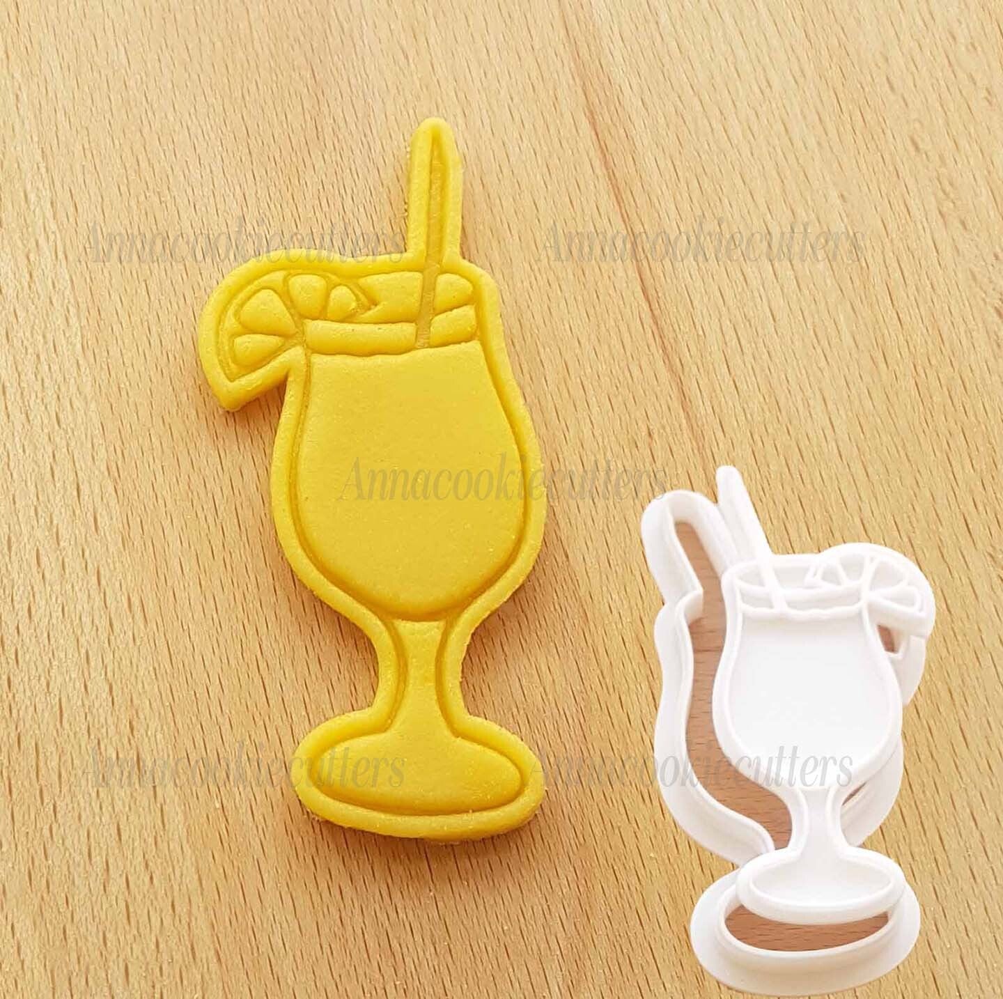 Tagliabiscotti A Forma Di Bicchieri da Cocktail Set Stampi Biscotti Estivi