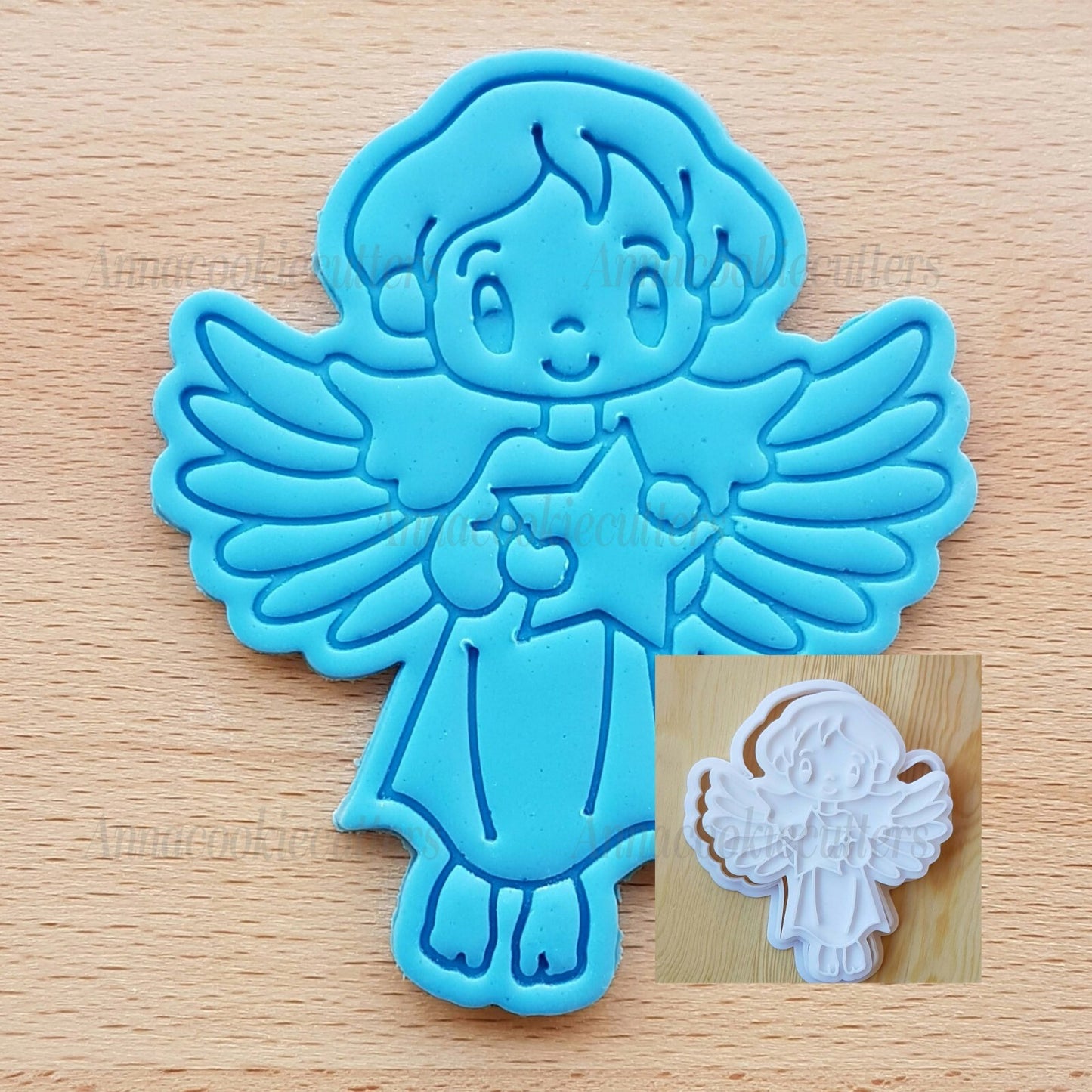 Angioletto Formina Per Biscotti Comunione Battesimo Stampini Cookie Cutter 9x10