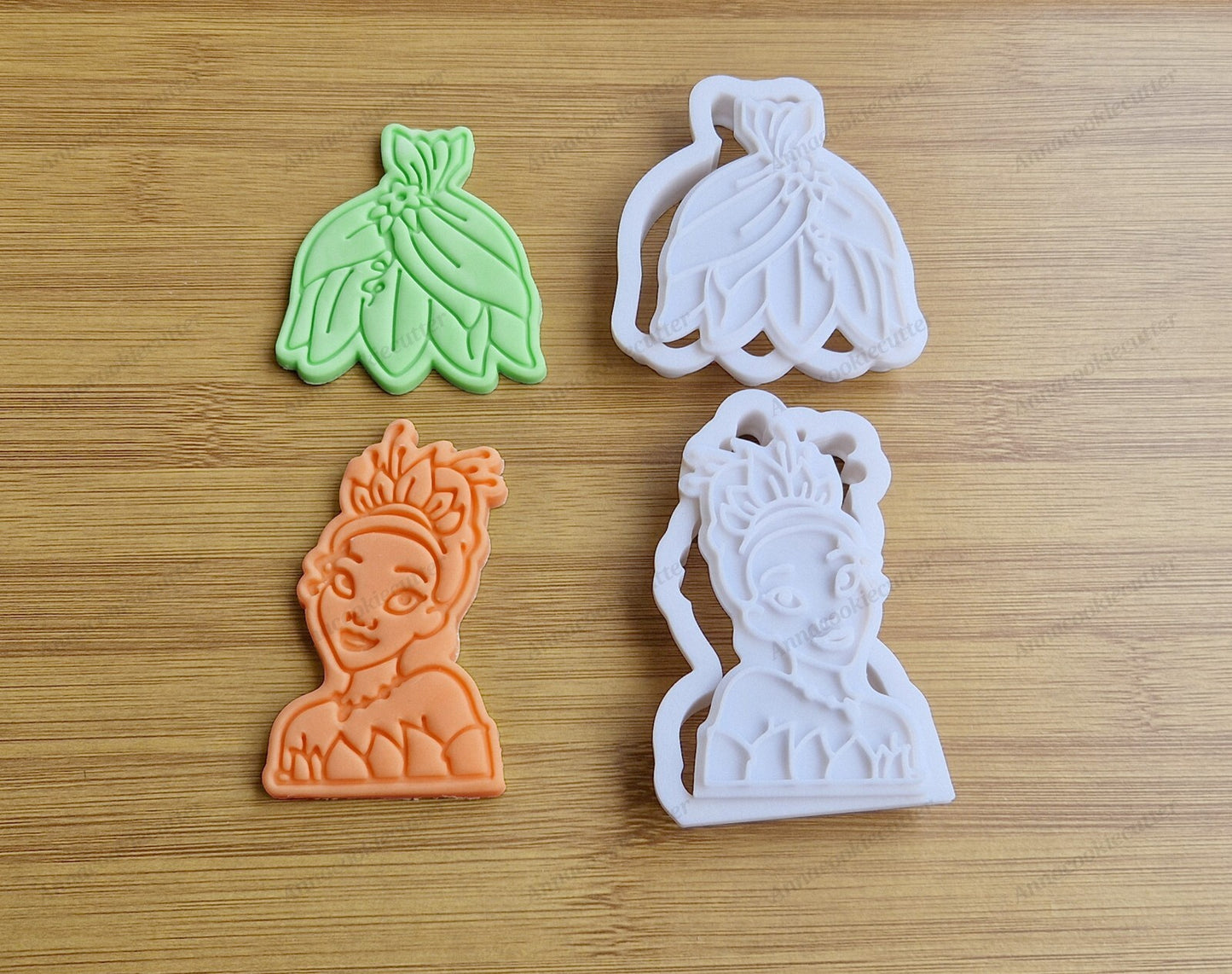 Set Tiana la Principessa e il Ranocchio Formina per Biscotti Abito Cookie Cutter