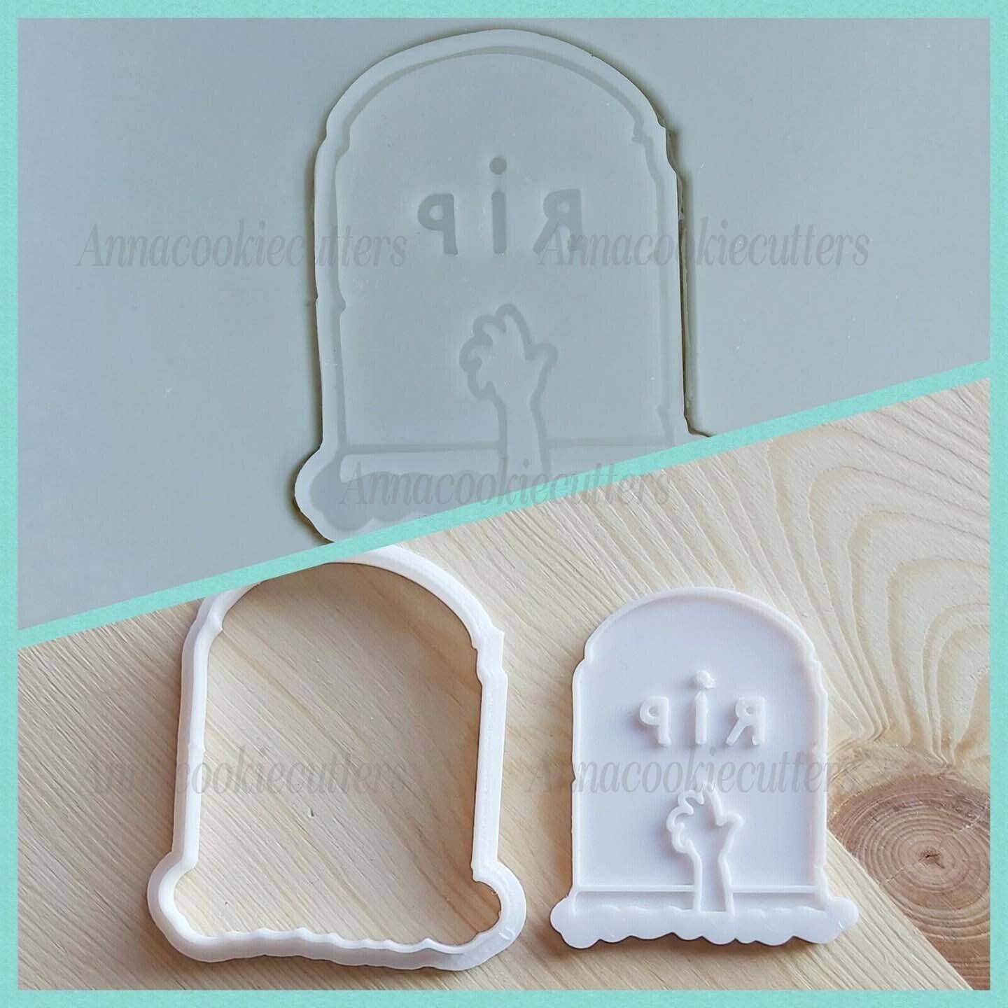 Set Mano Zombie Stampo Lapide Bara Formina Per Biscotti Tagliabiscotti