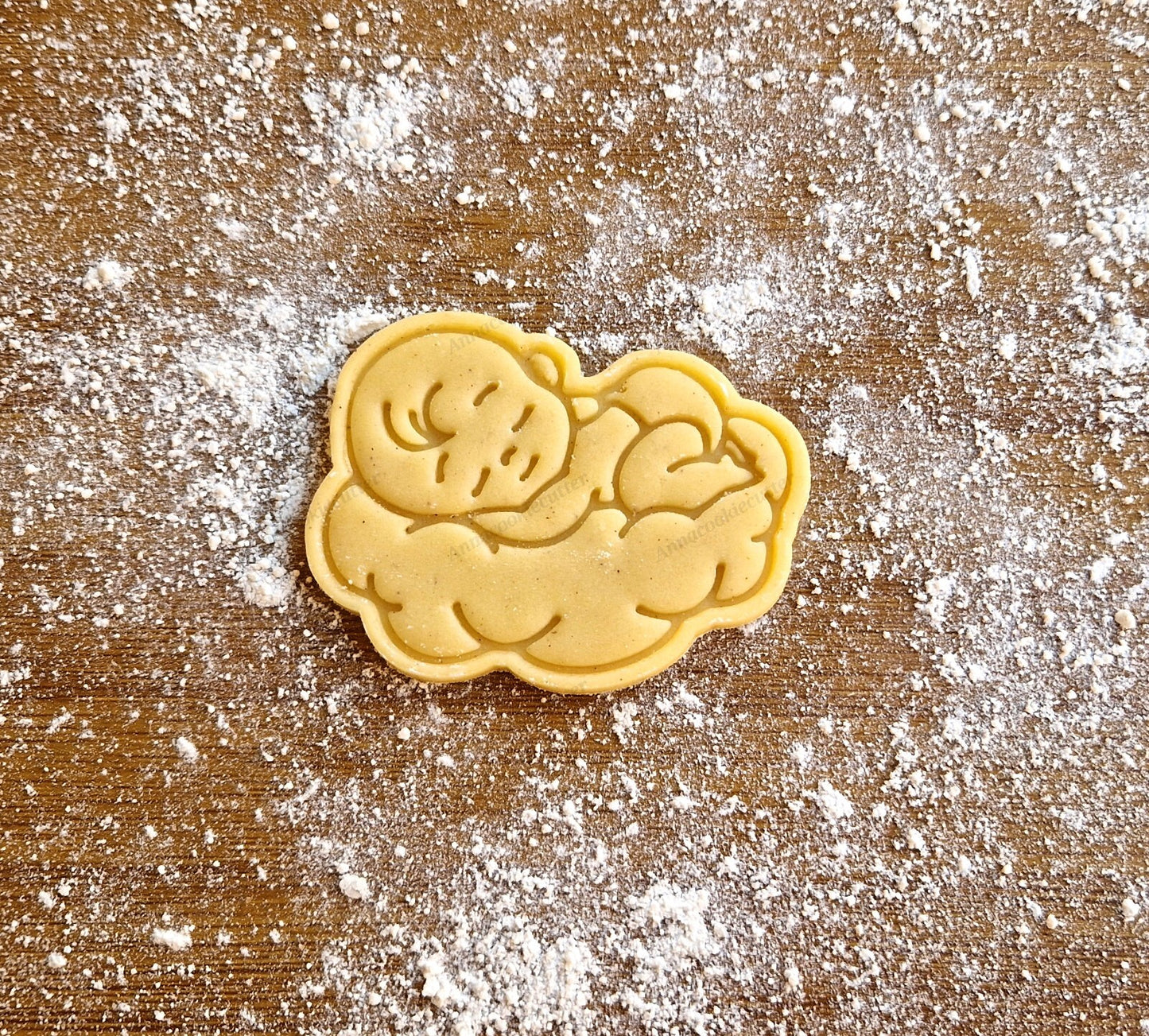 Formina Bambino che Dorme su Nuvola Taglia Biscotti Baby Shower Stampo Battesimo