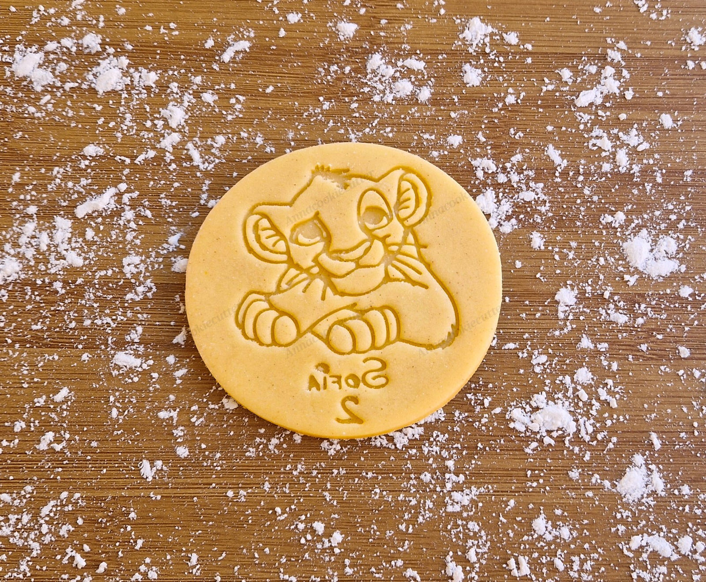 Simba Re Leone Formina Taglia Biscotti Personalizzata Con il Nome e L'età