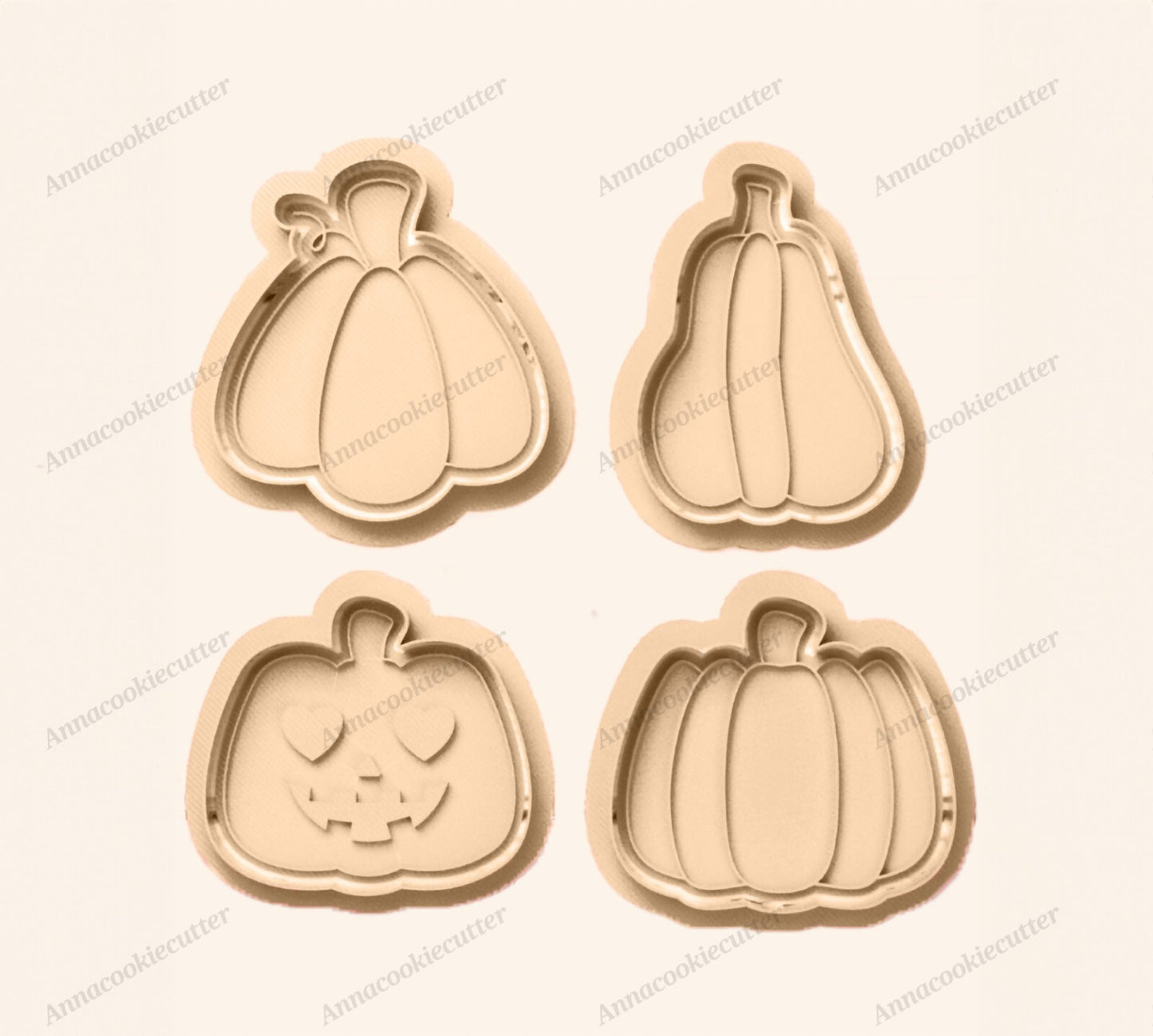 Set 4 Zucche Halloween Formina Biscotti Stampino Tagliabiscotti Cookie Cutter
