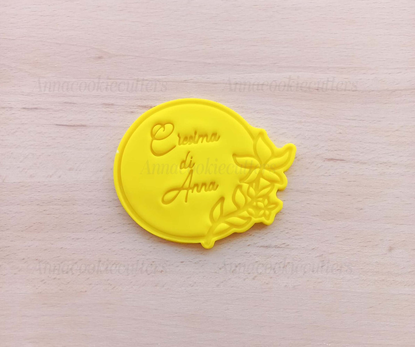 Formina Cresima Con Nome Personalizzabile Stampo per Biscotti 9x7 cm