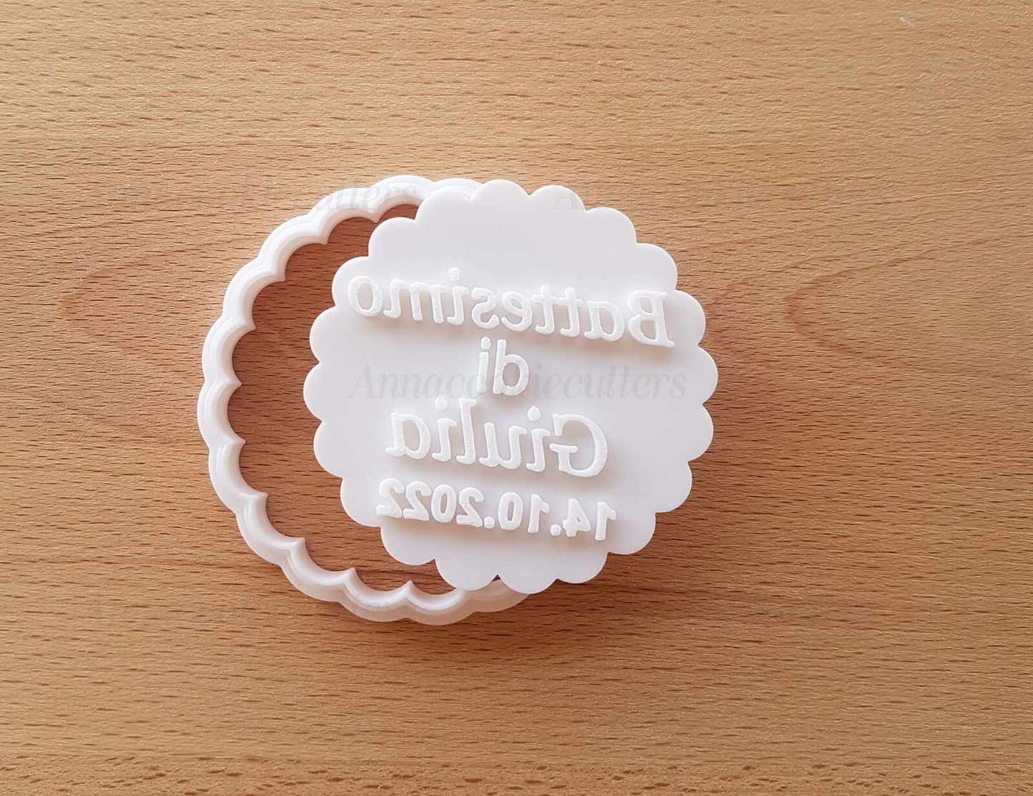 Battesimo Nome Personalizzabile Formina Per Biscotti Cookie Cutter 7 cm
