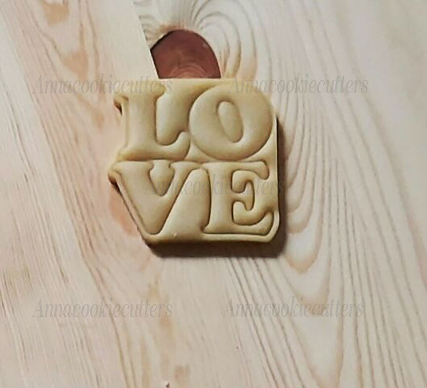 Love Amore San Valentino Formina Biscotti Pasta Zucchero Cookie Cutter 9x9 cm