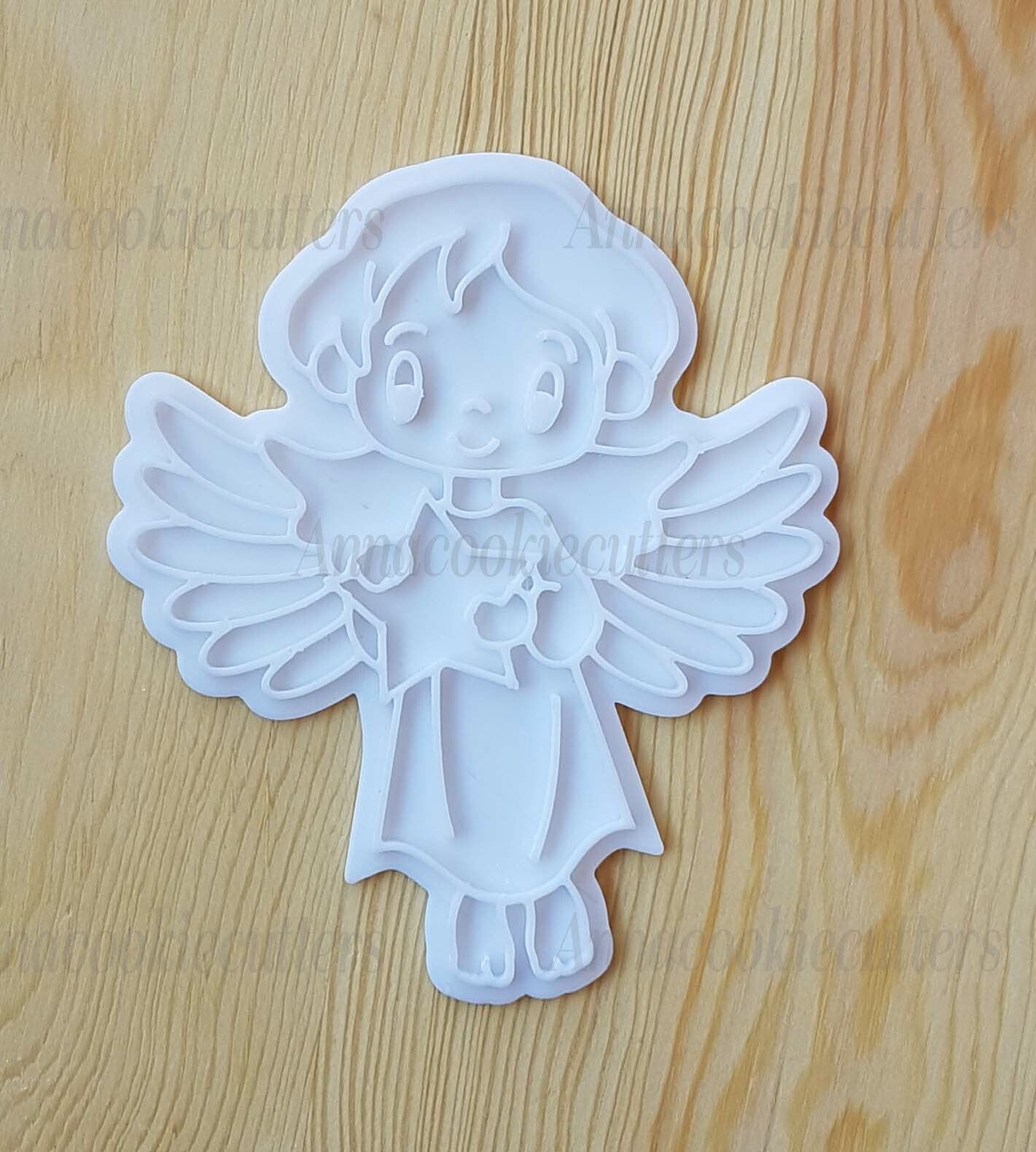 Angioletto Formina Per Biscotti Comunione Battesimo Stampini Cookie Cutter 9x10