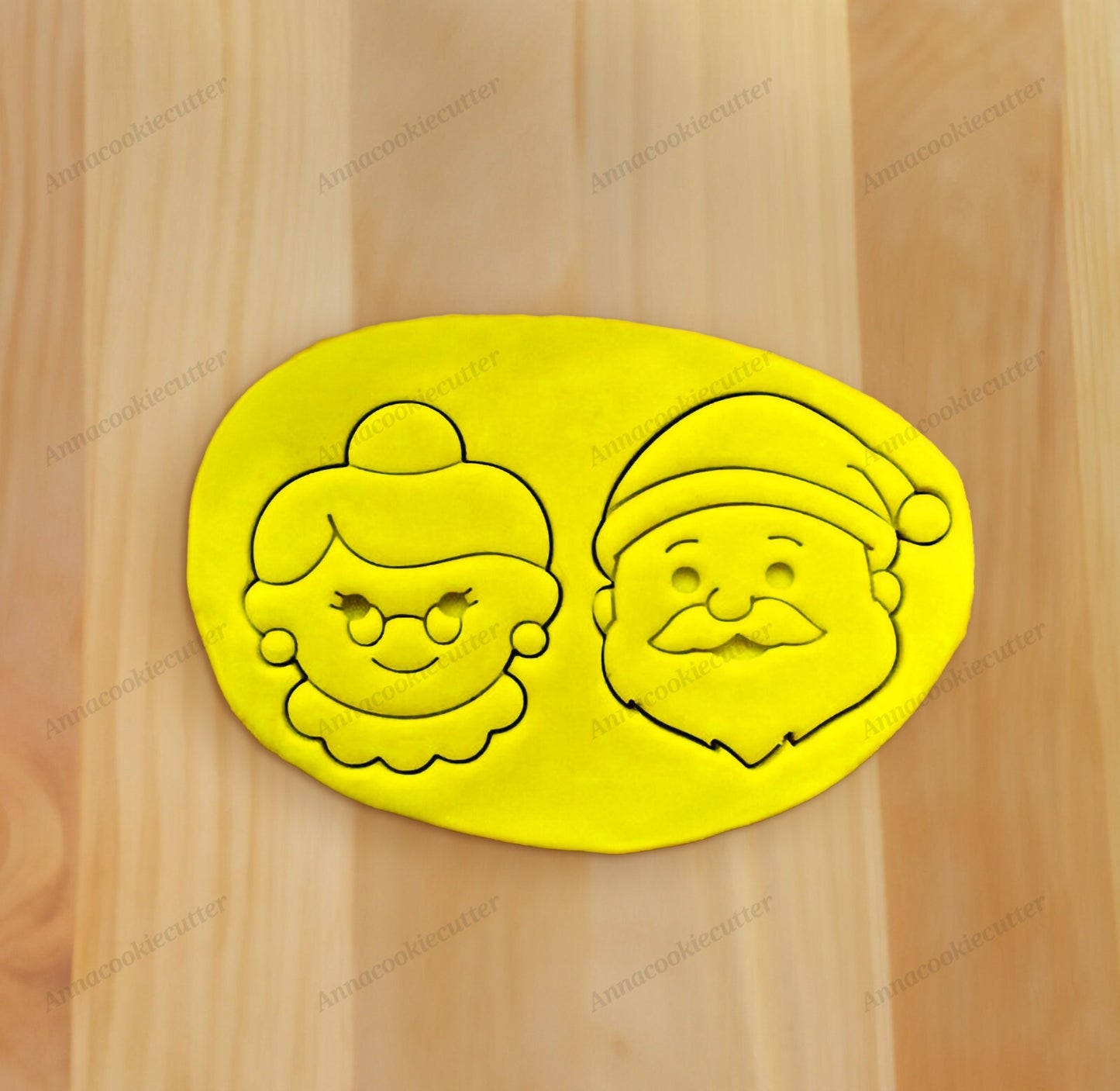 Babbo Natale e Signora Claus Set di Formine per Biscotti Natalizie Cookie Cutter