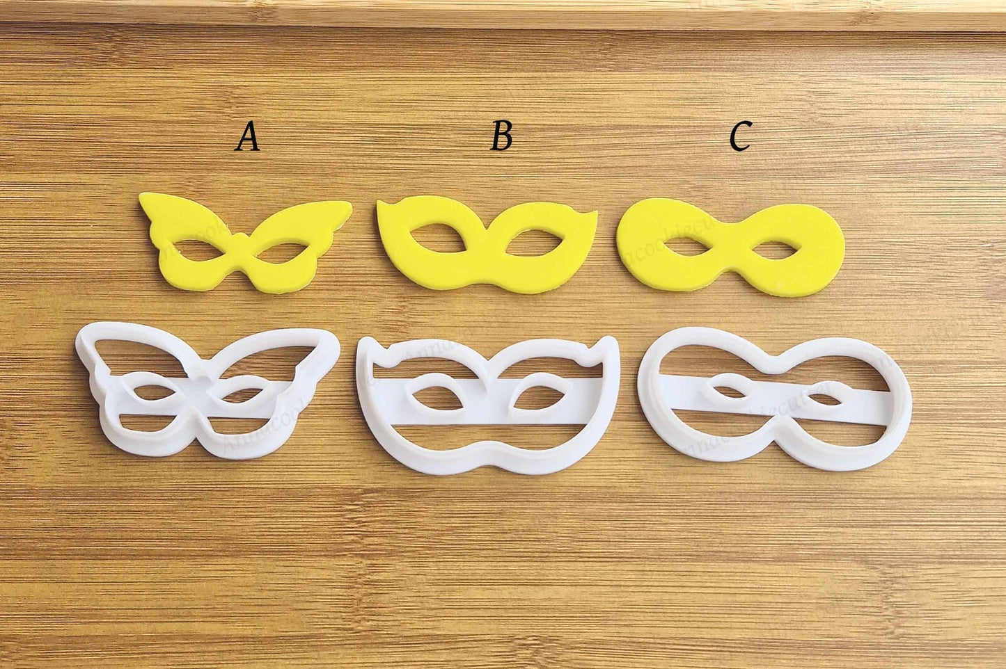 Set Maschere Carnevale Veneziane Formine Per Biscotti Frolla, PDZ Tagliabiscotti