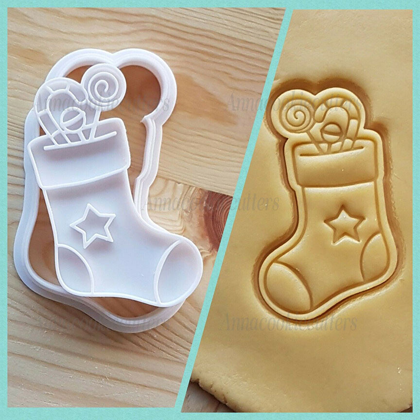 Calzino Di Natale Formina Per Biscotti Tagliabiscotti Calza Befana Cookie Cutter
