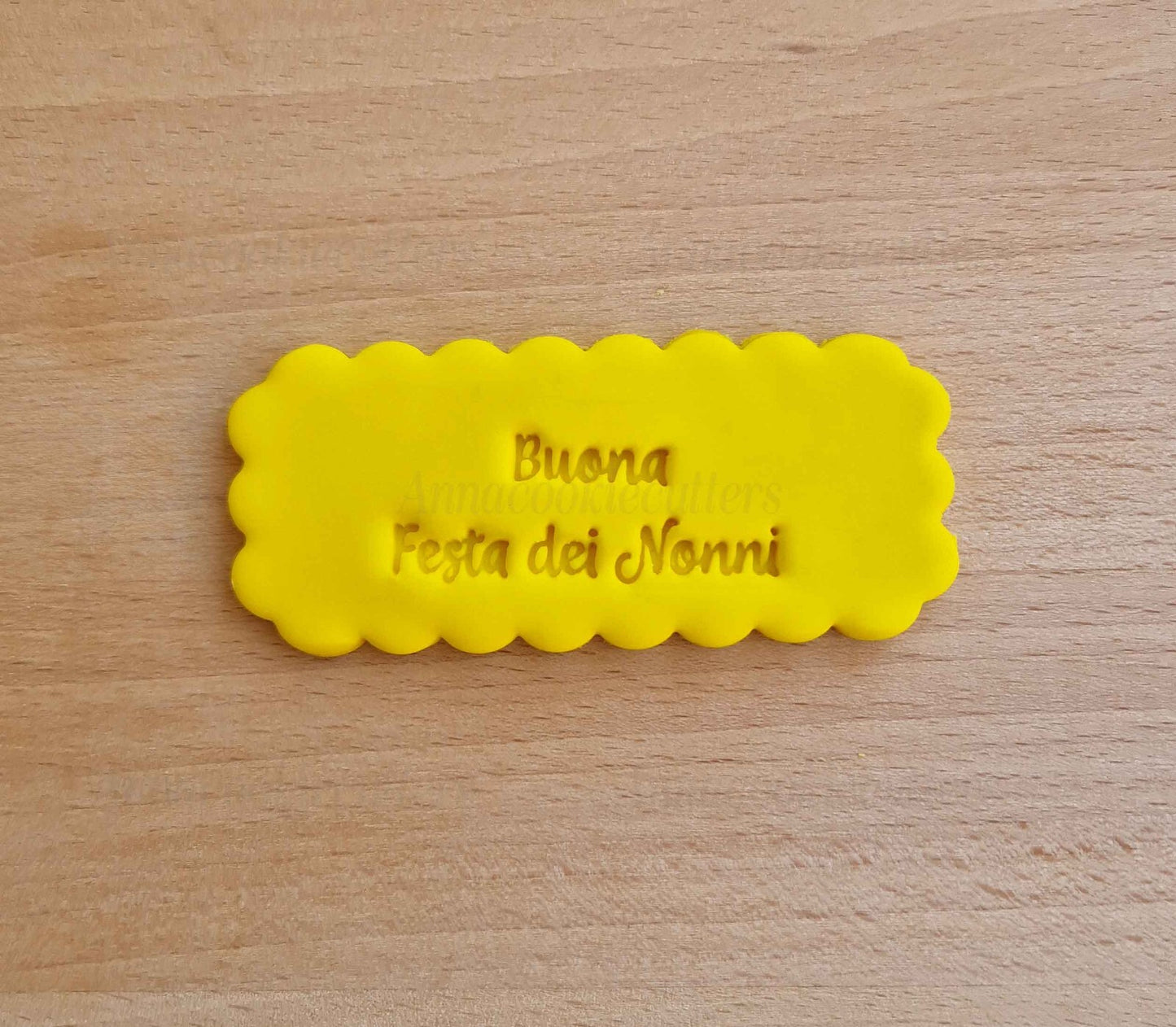 Timbro Tagliabiscotti Buona Festa Dei Nonni Formina per Biscotti 60x25 mm