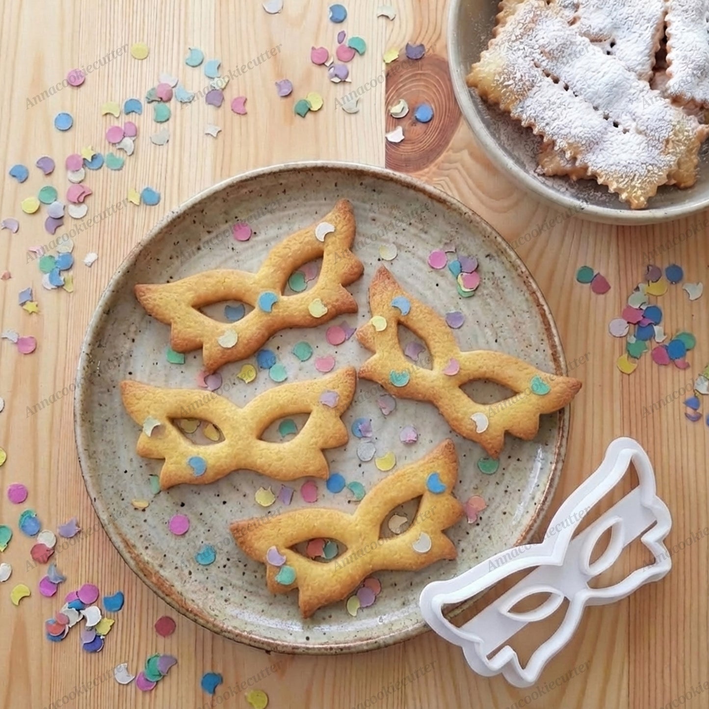 Maschera Carnevale Biscotti Formina - Stampino per Dolci, Decorazioni Festive, Regalo Creativo per Carnevale & Feste