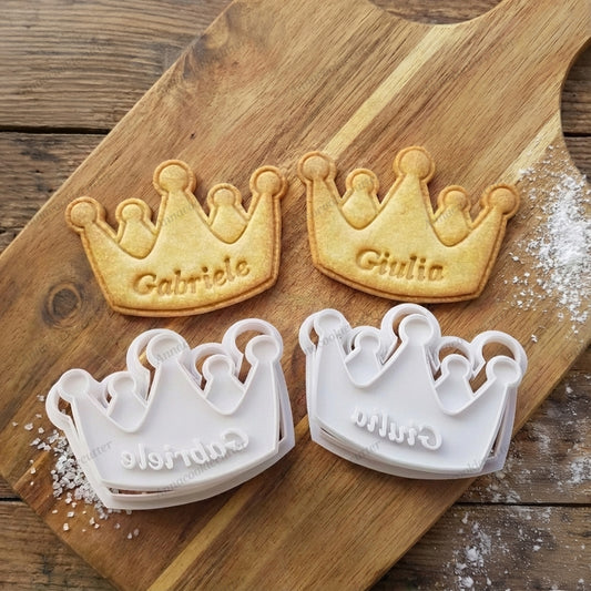 Corona Nome Personalizzabile Compleanno Formina Biscotti Cookie Cutter 7 cm