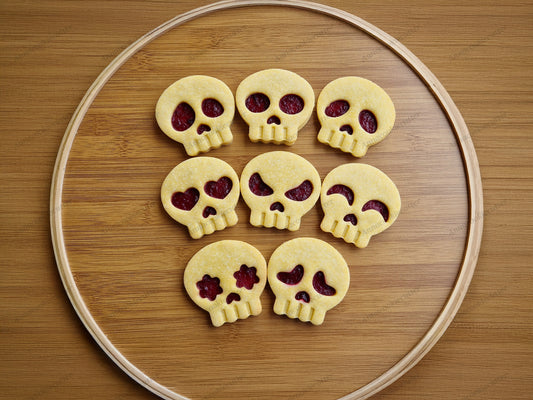 Set Formine Teschio Halloween | Biscotti Ripieni | Tagliaboscotti Spettrali