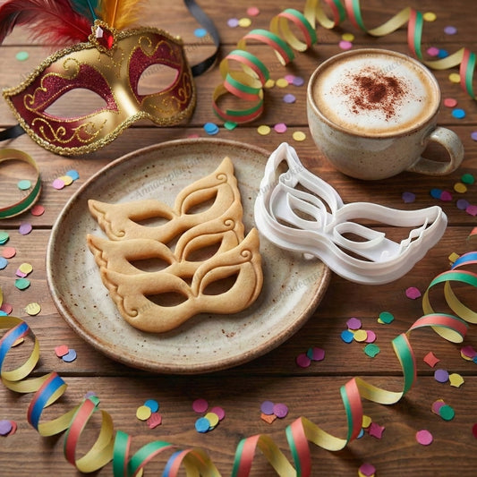 Maschera Carnevale Formina Per Biscotti Stampino Pasta Zucchero Cookie Cutter