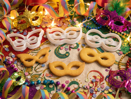 Set Maschere Carnevale Veneziane Formine Per Biscotti Frolla, PDZ Tagliabiscotti