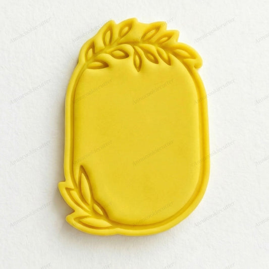 Cornice Con Foglie Formina Per Biscotti Stampino Tagliabiscotti 8x5 cm