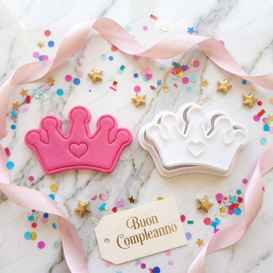 Corona Principessa Formina Per Biscotti  Compleanno Cake Design Tagliabiscotti Cookie Cutter