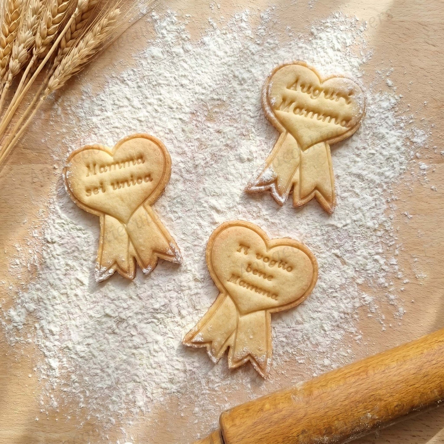 Festa Della Mamma Medaglia A Forma Di Cuore Formina Per Biscotti Cookie Cutter 7x10 cm
