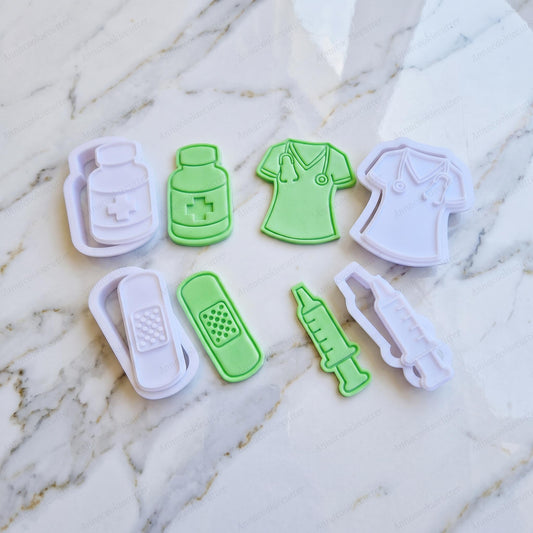 Set di 4 Formine per Biscotti Regalo Per Medici Infermieri Studenti di Medicina