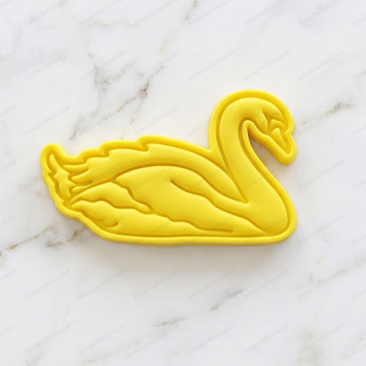 Set Formine Biscotti Cigno, Timbro per Pasta di Zucchero Compleanno Principessa, Stampo Cigno per Baby Shower, Tagliabiscotti Matrimonio