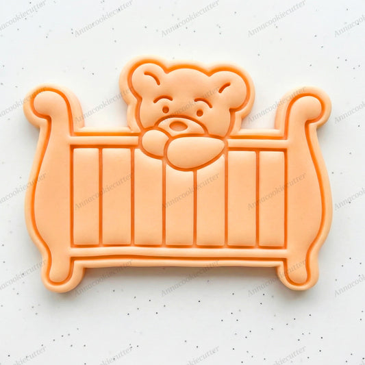 Orsacchiotto Lettino Taglia biscotti Nascita Battesimo Stampino Cookie Cutter